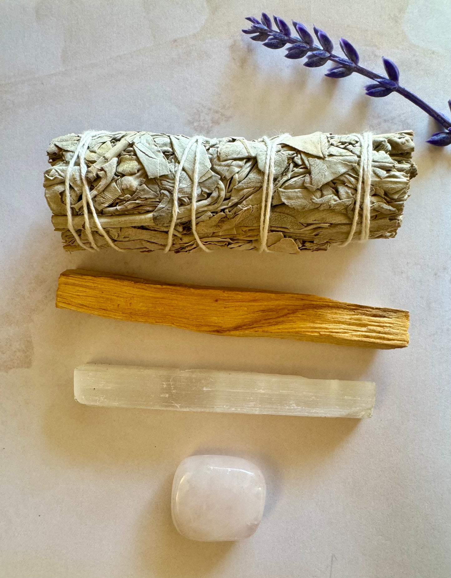 Energy Cleansing Smudge Kit With Rose Quartz