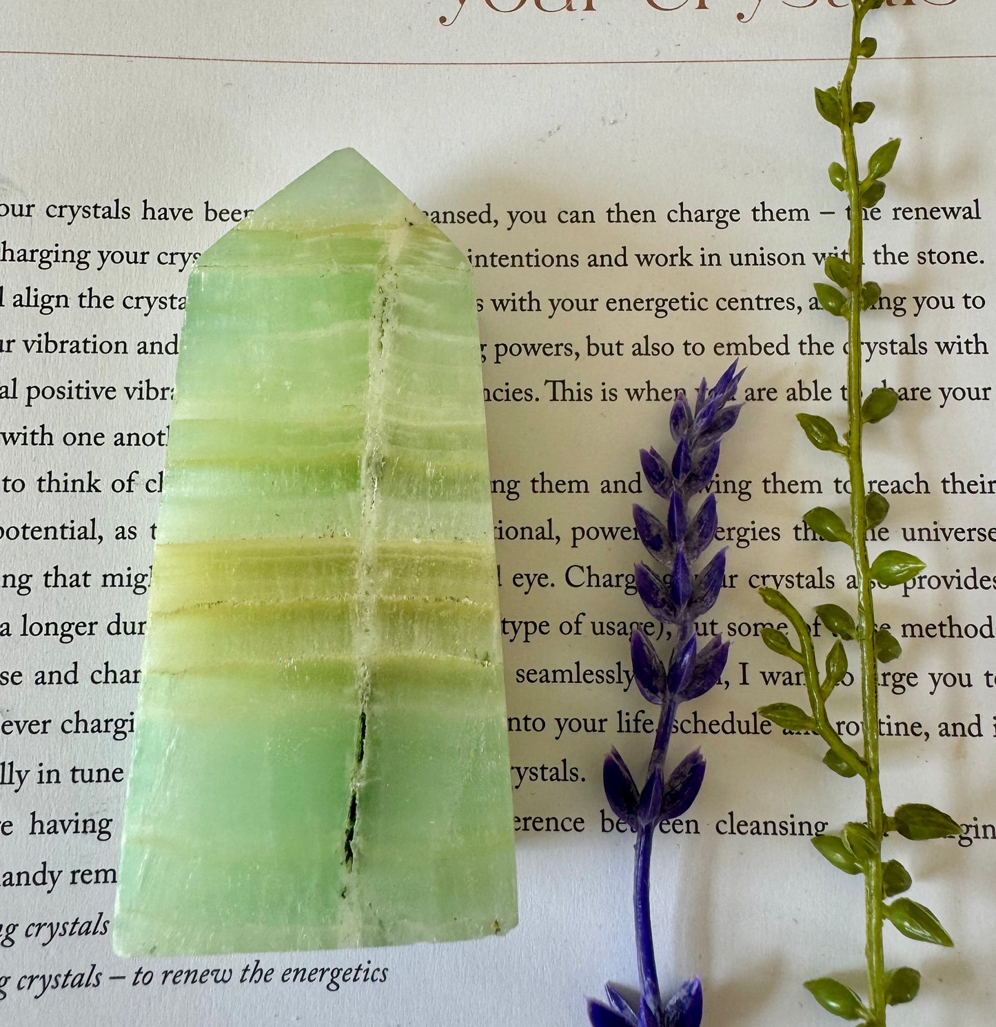 Pistachio Calcite Point 2