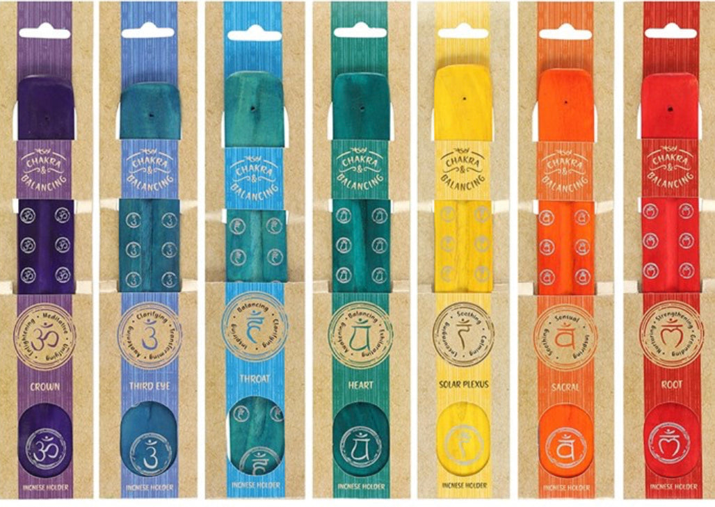 Chakra Wood Incense Holder