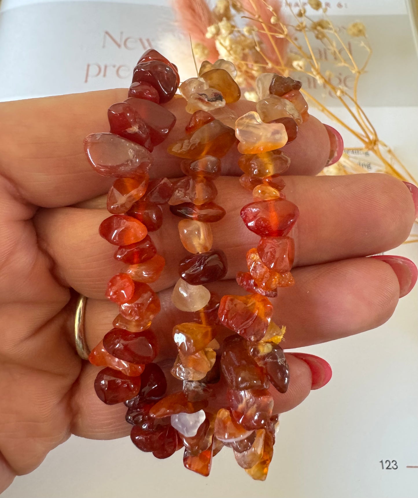 Carnelian Chip Bracelet