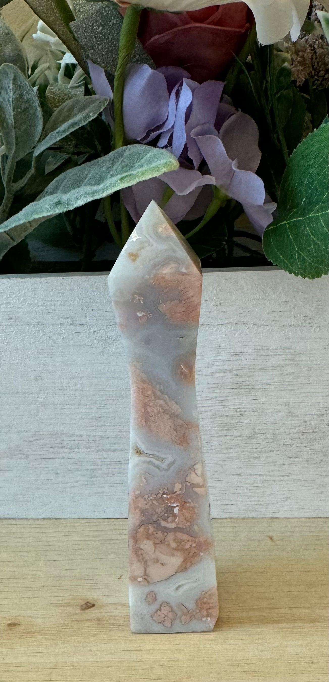 Pink Agate Druzy Point 4