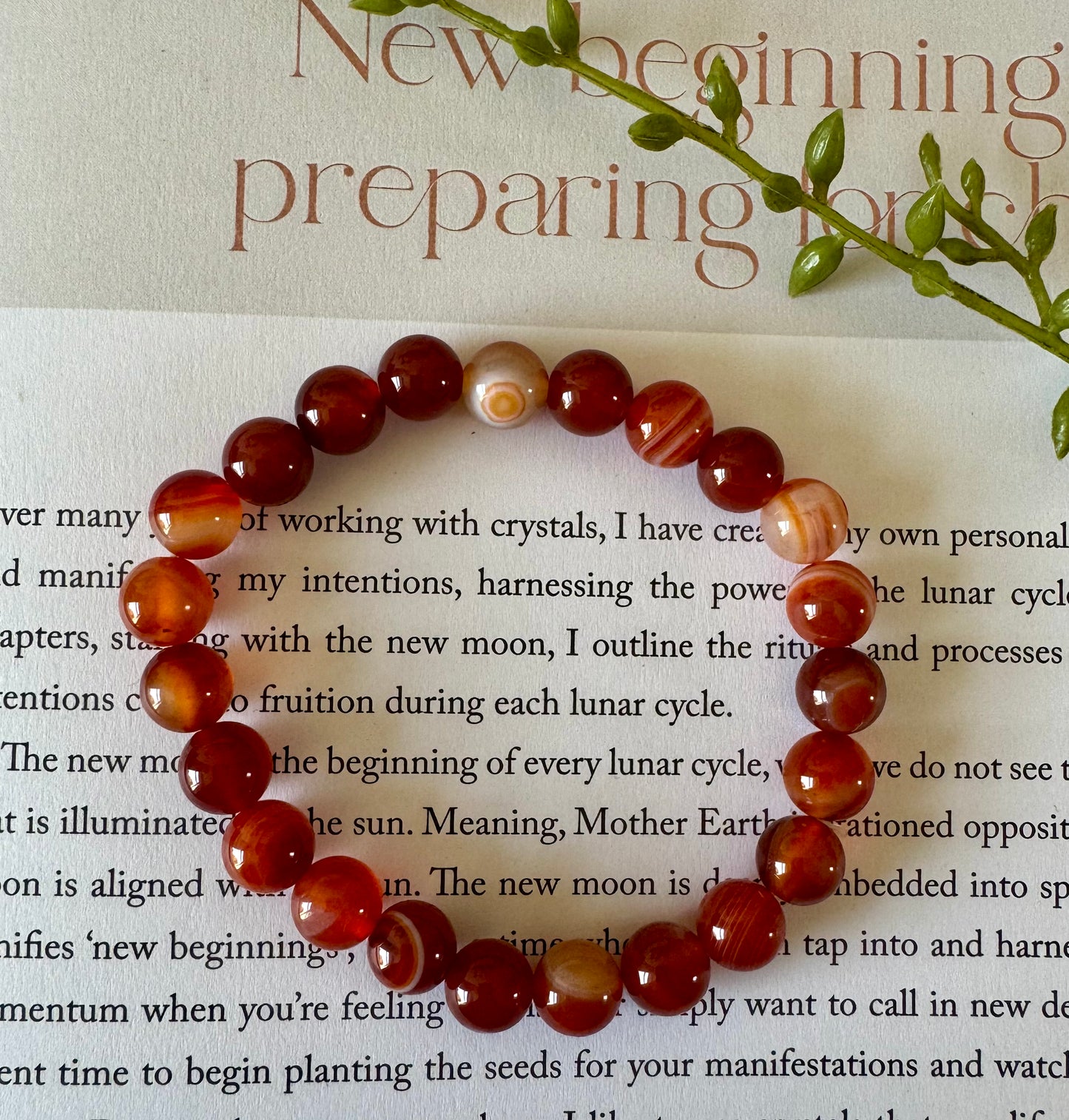 Carnelian Beaded Bracelet