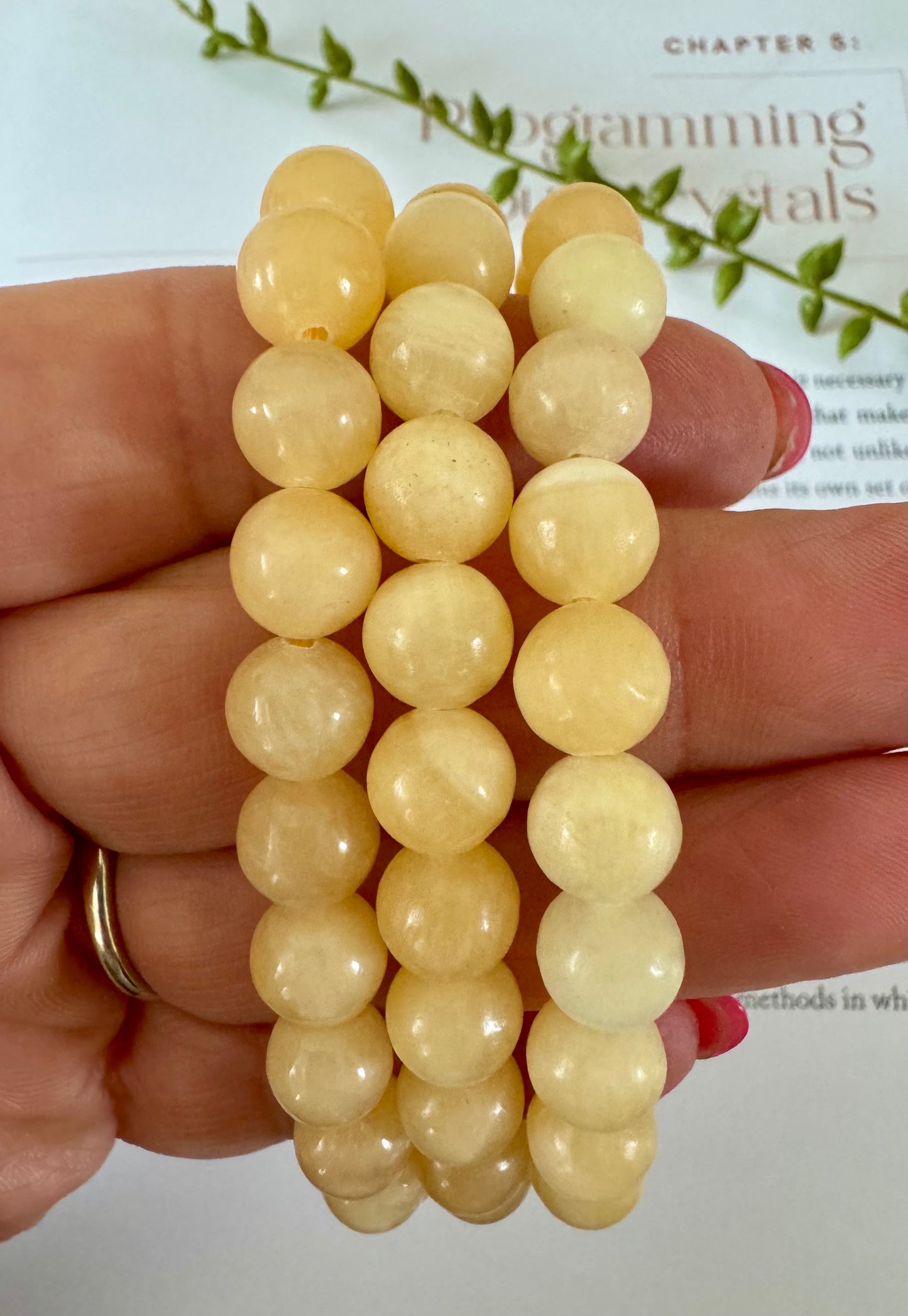 Orange Calcite Bracelet 8mm