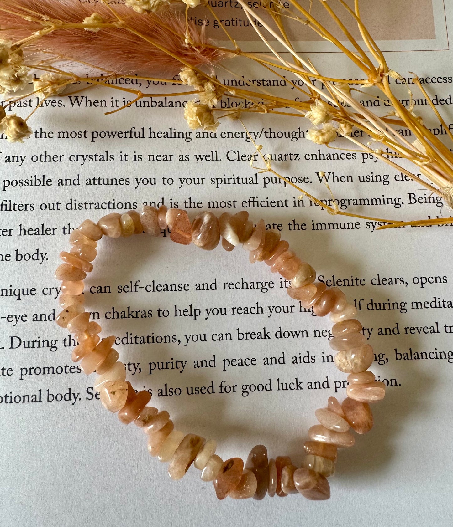 Sunstone Chip Bracelet