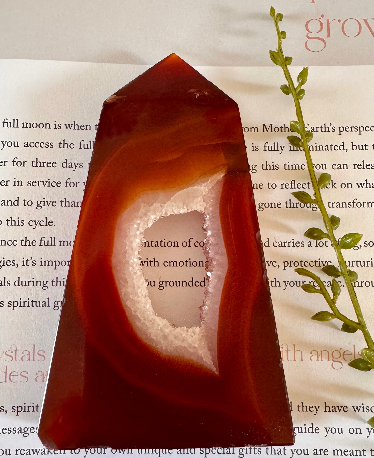 Carnelian Druzy Point 1