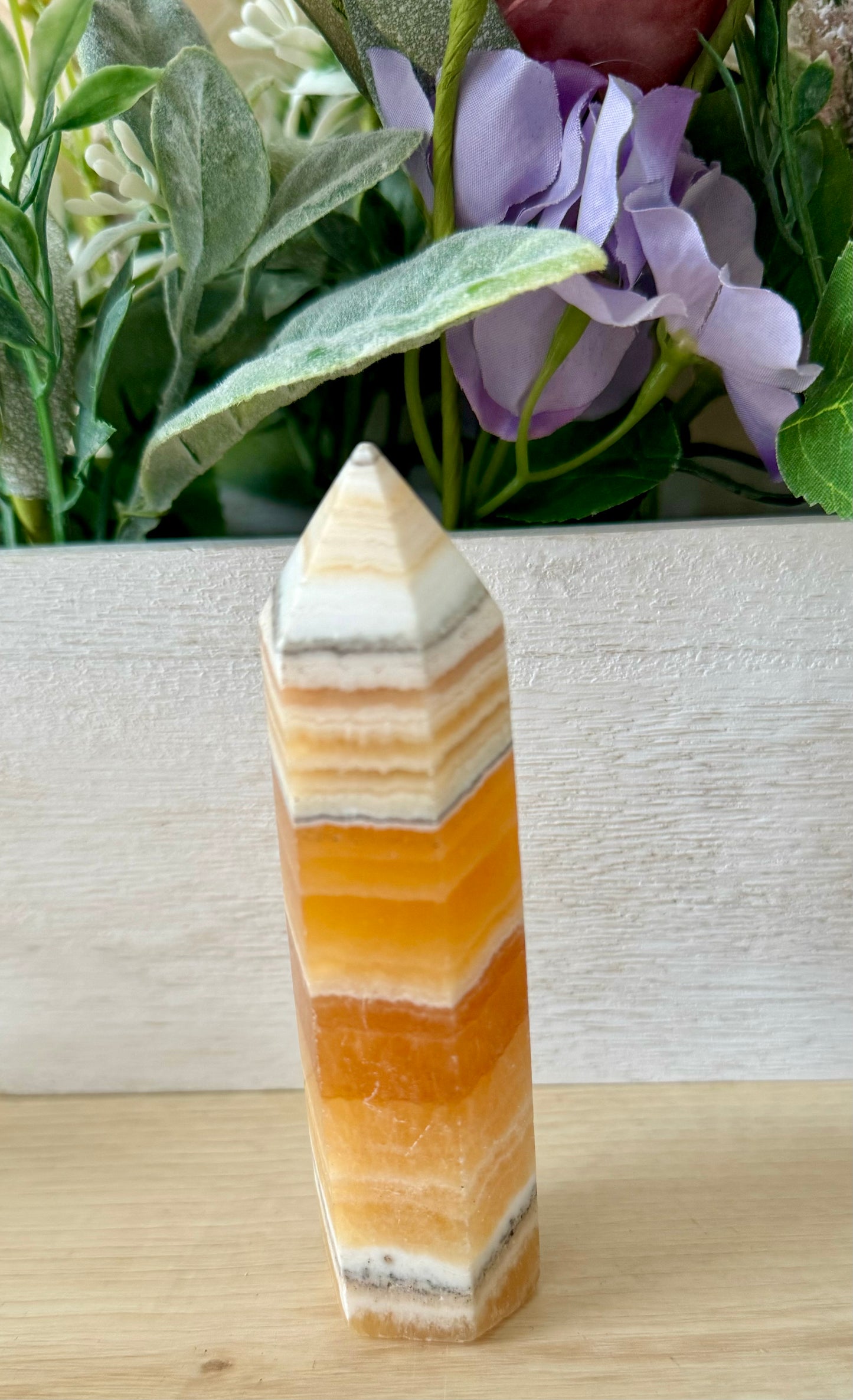 Orange Calcite Point 2