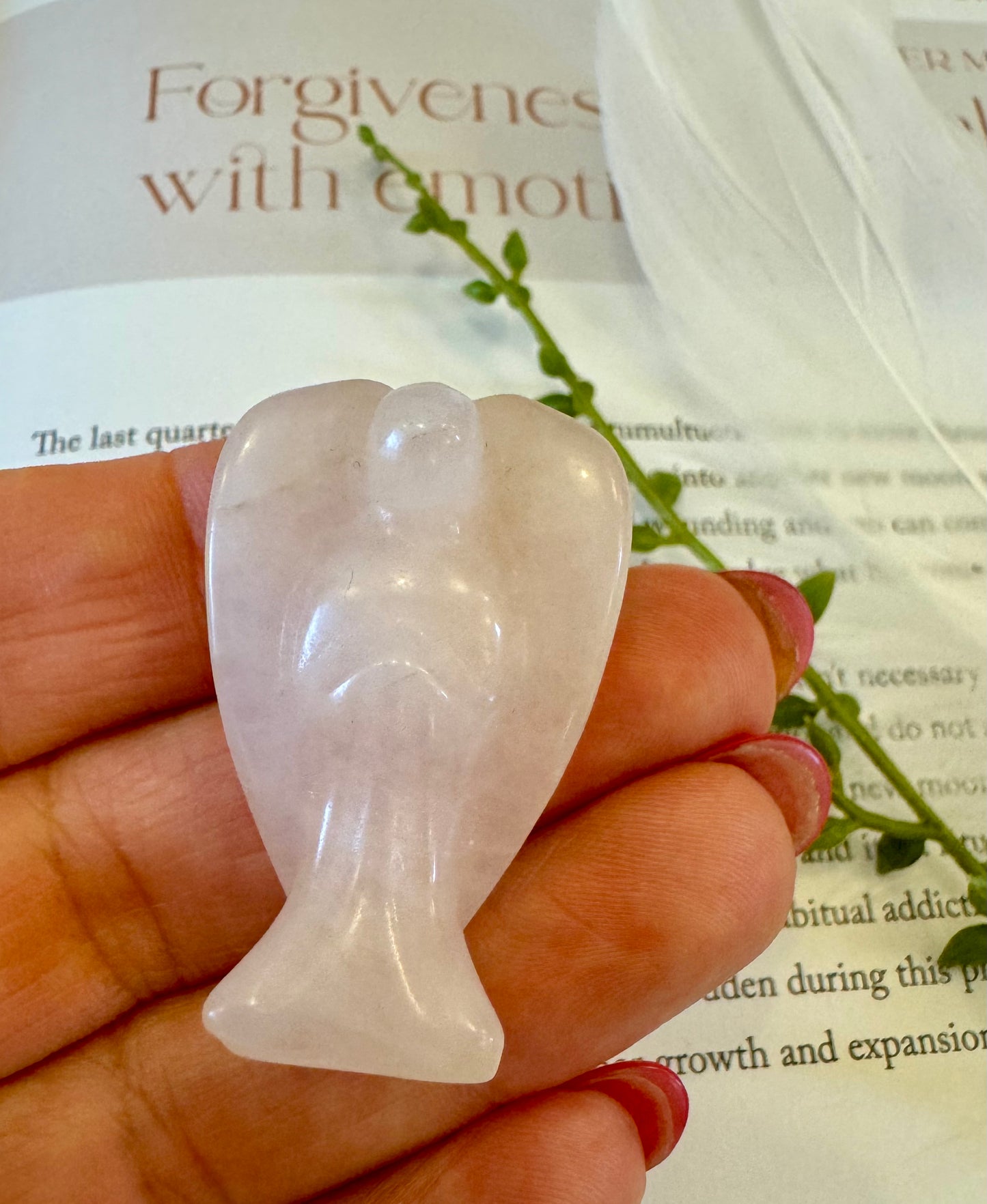 Small Rose Quartz Angel