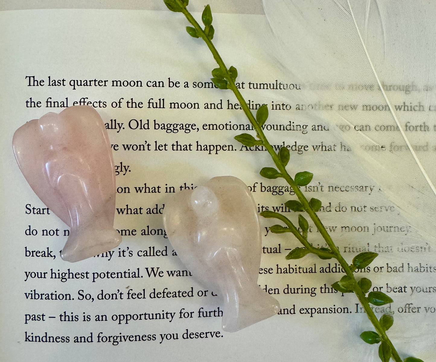 Small Rose Quartz Angel