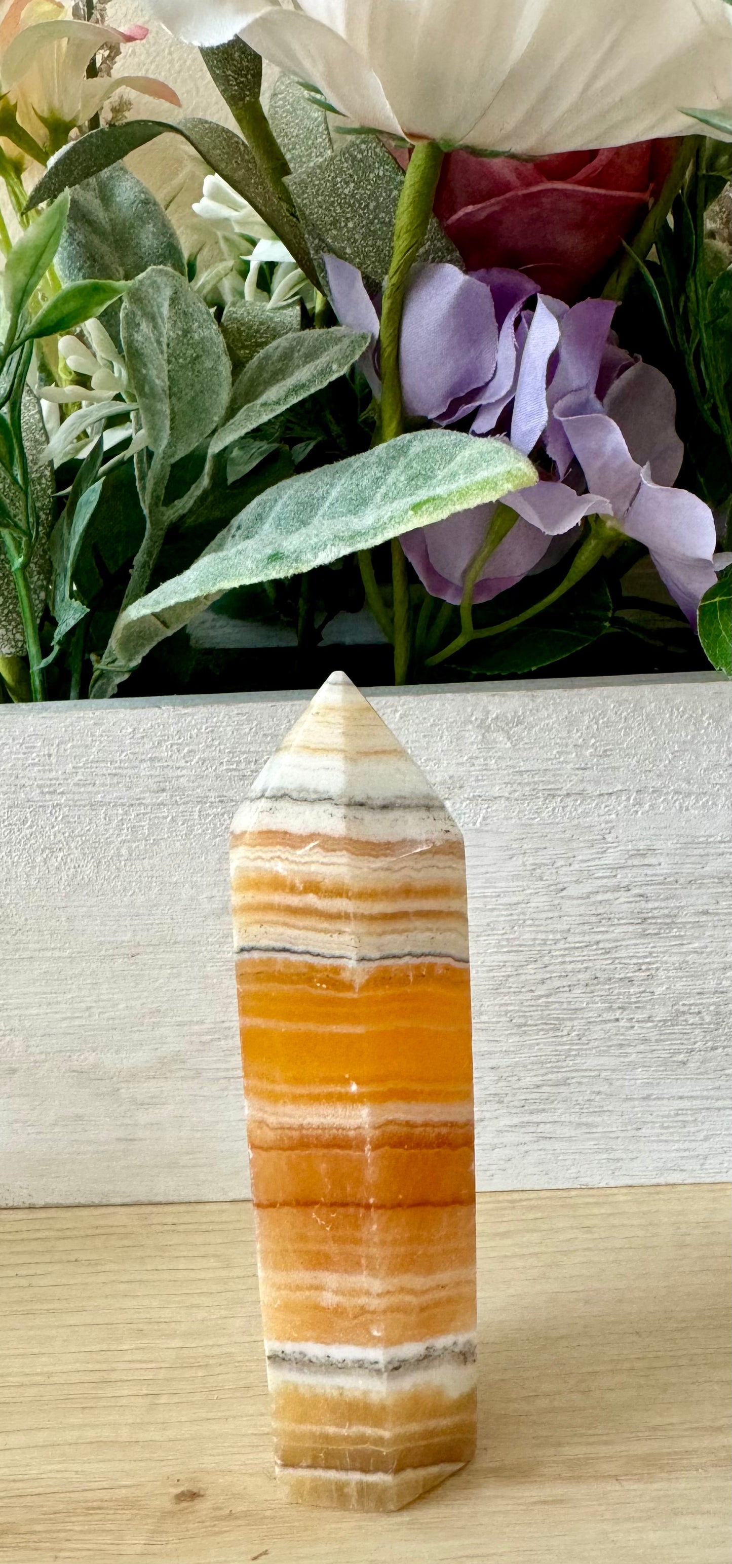 Orange Calcite Point 2