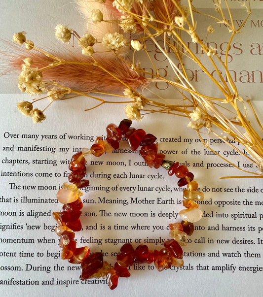 Carnelian Chip Bracelet