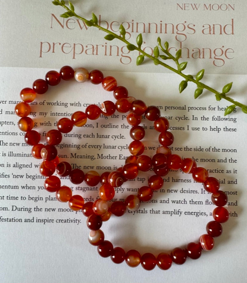 Carnelian Beaded Bracelet