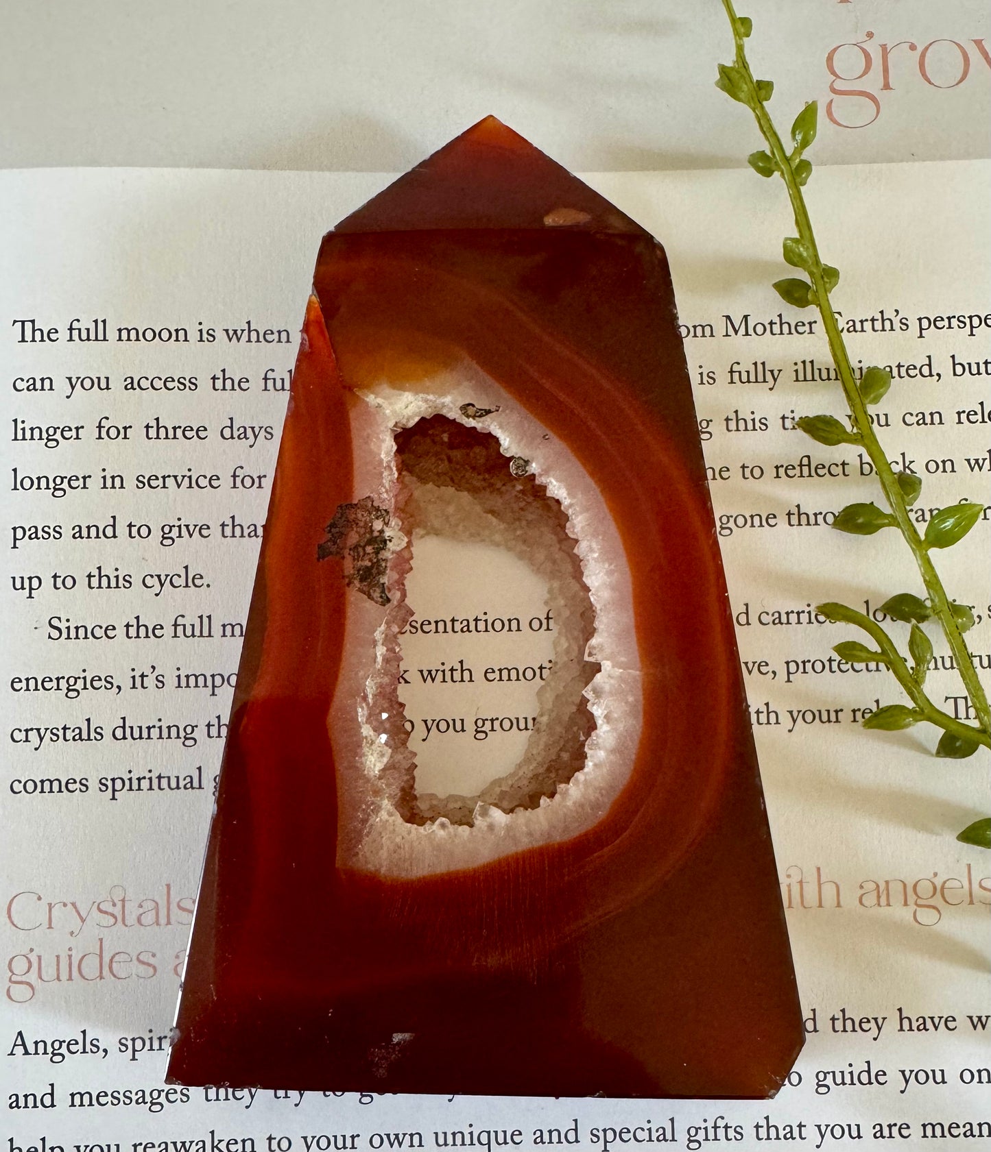 Carnelian Druzy Point 1