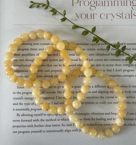 Orange Calcite Bracelet 8mm