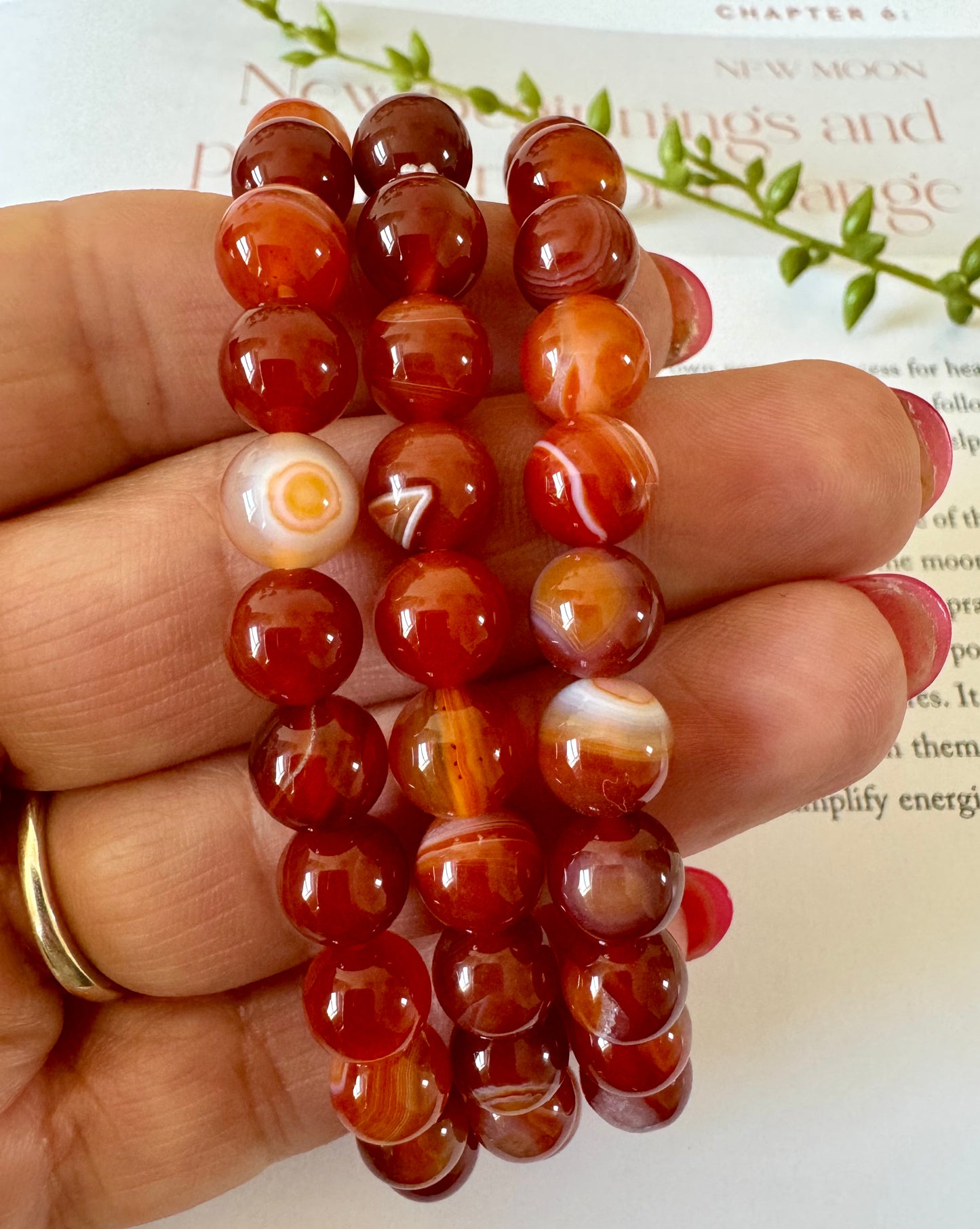 Carnelian Beaded Bracelet