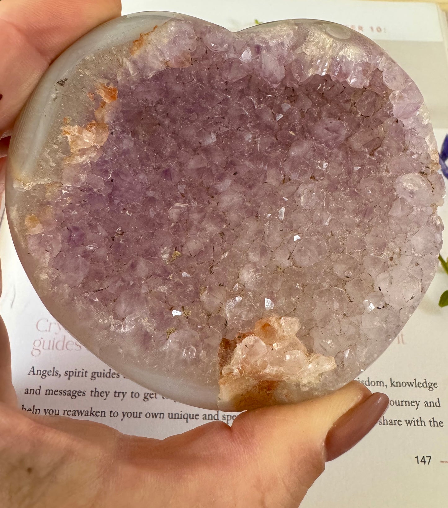 Amethyst Heart Cluster