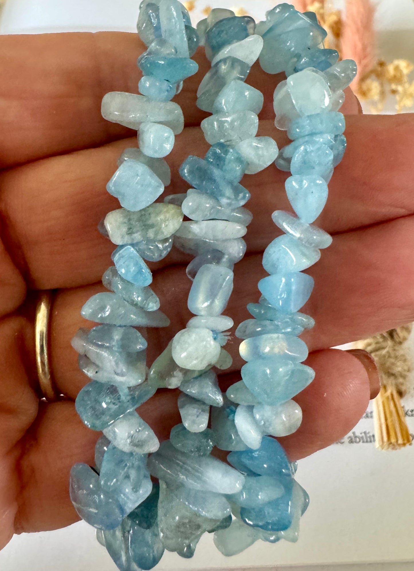 Aquamarine Chip Bracelets