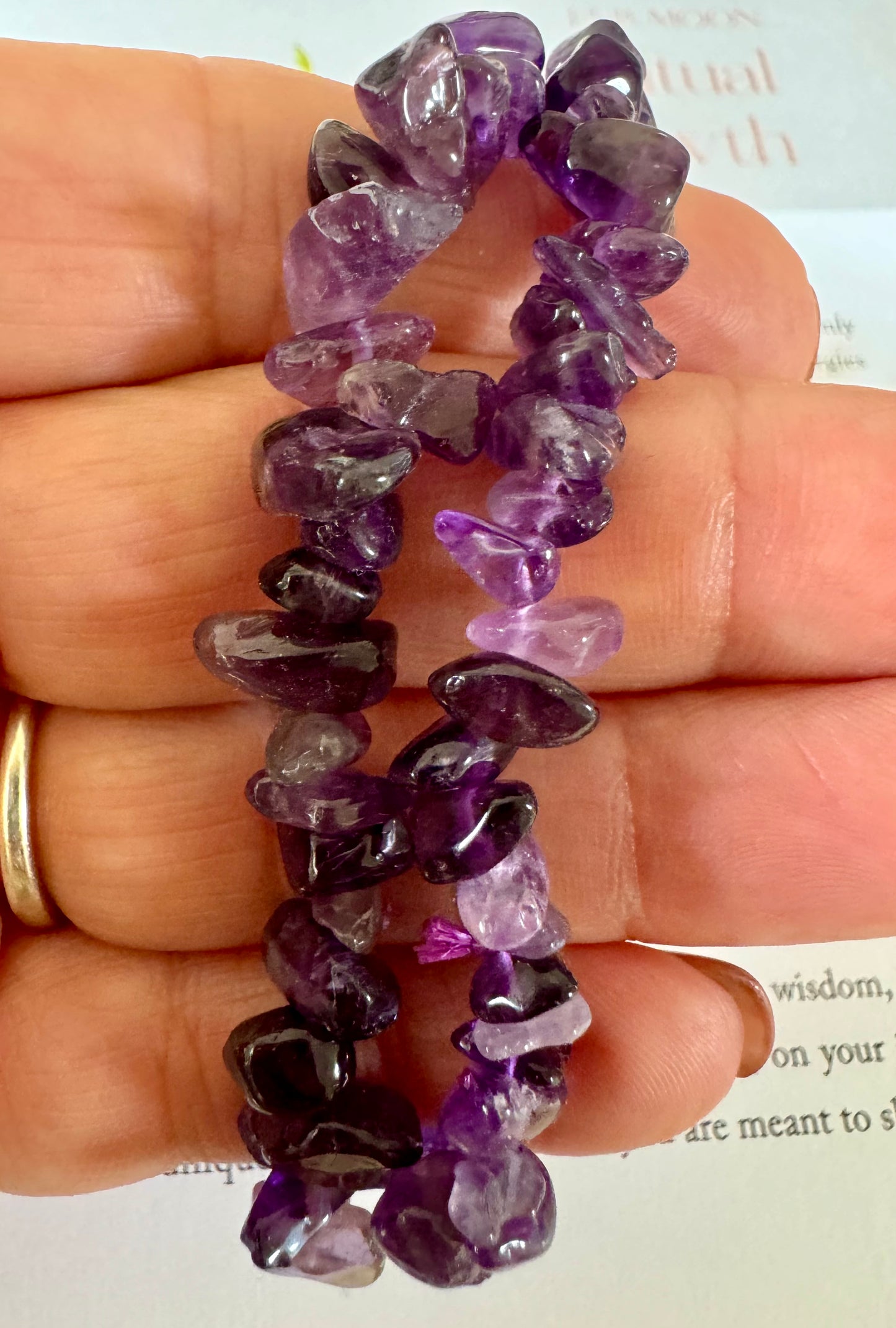 Amethyst Chip Bracelet