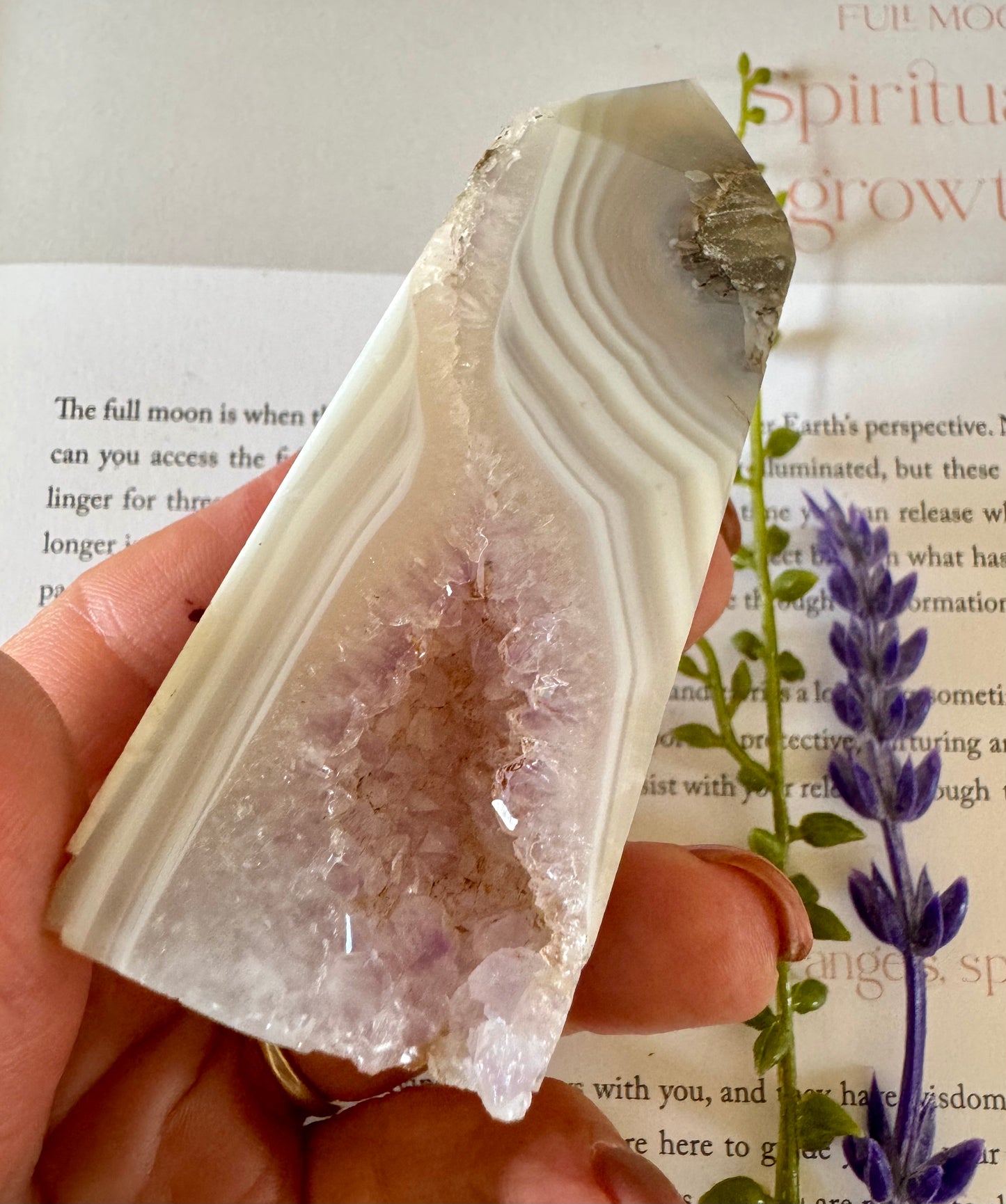 Amethyst Agate Druzy Point 3