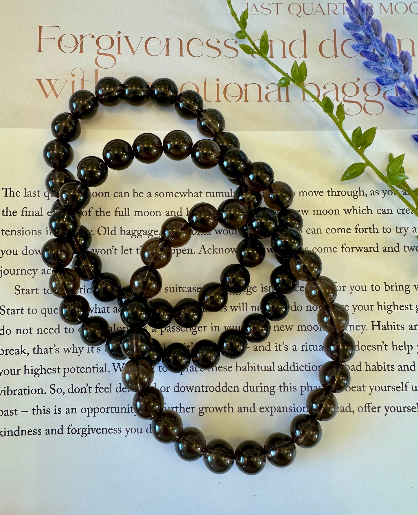 Smokey Quartz Bead Bracelet