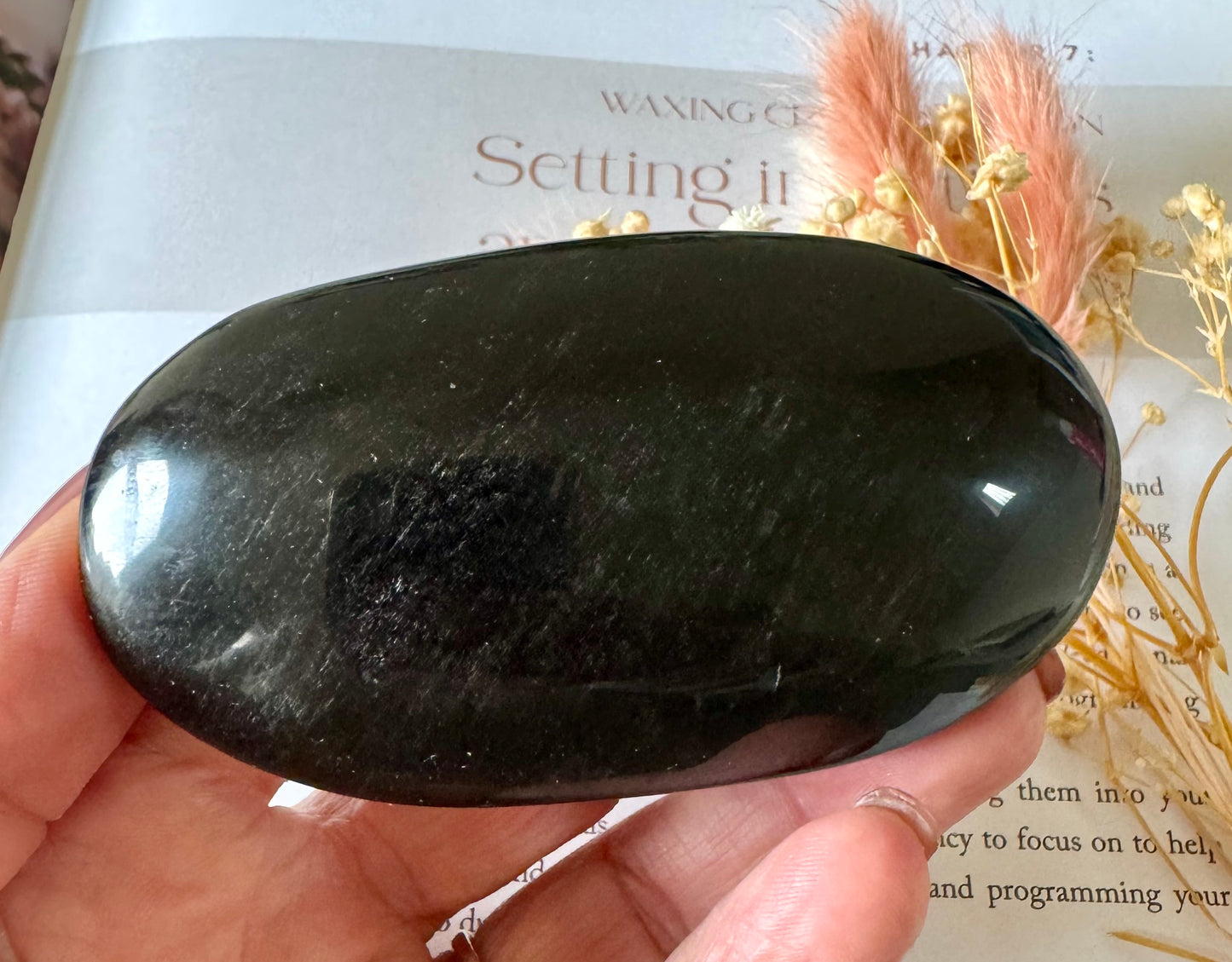 Black Obsidian Palmstone