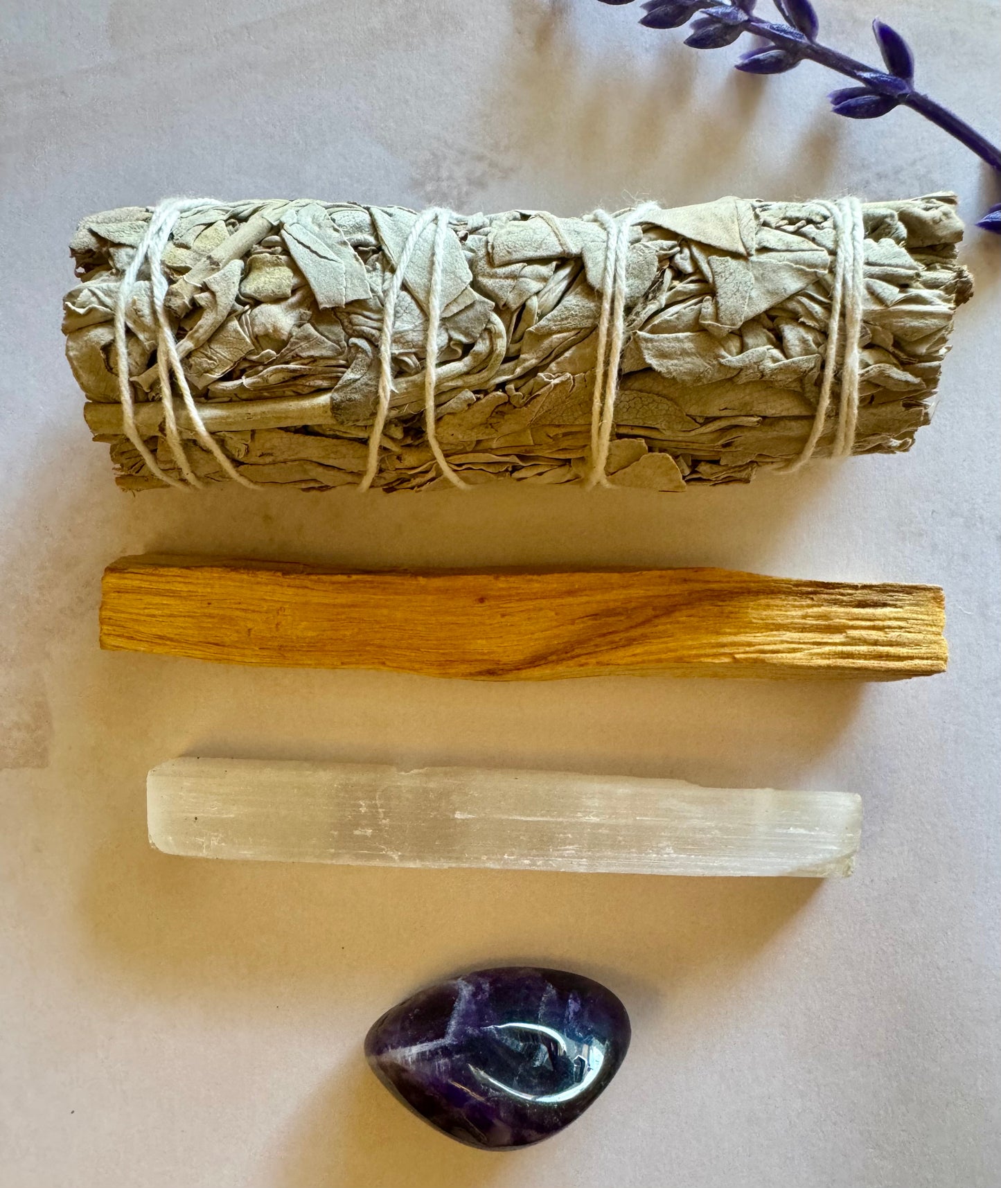 Energy Cleansing Smudge Kit With Amethyst