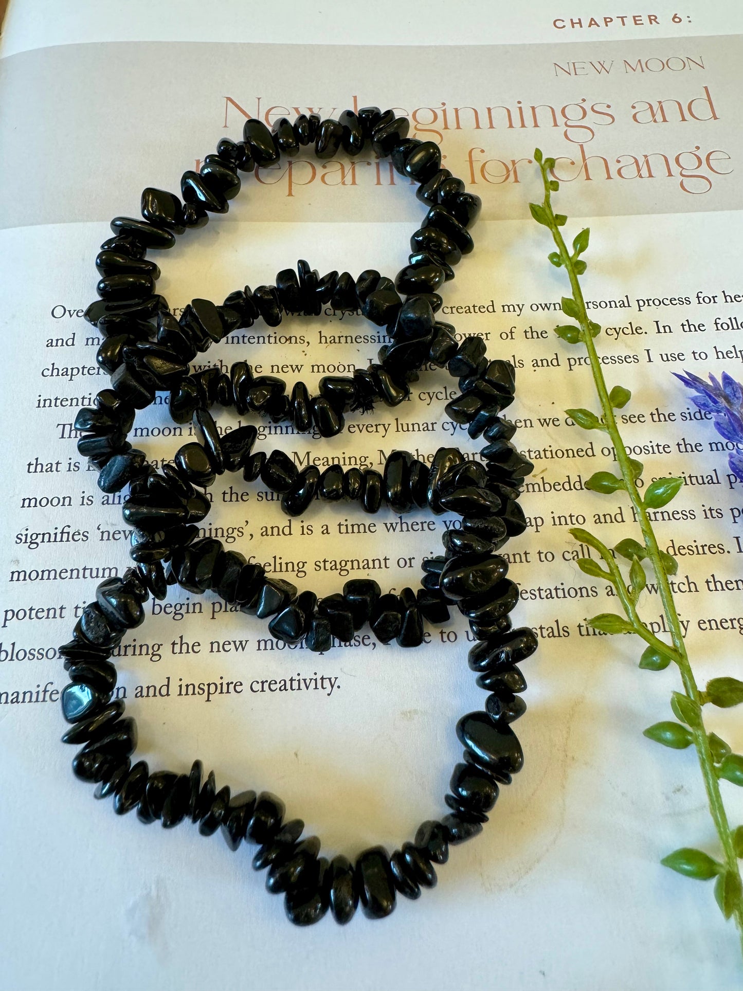 Black Tourmaline Chip Bracelet