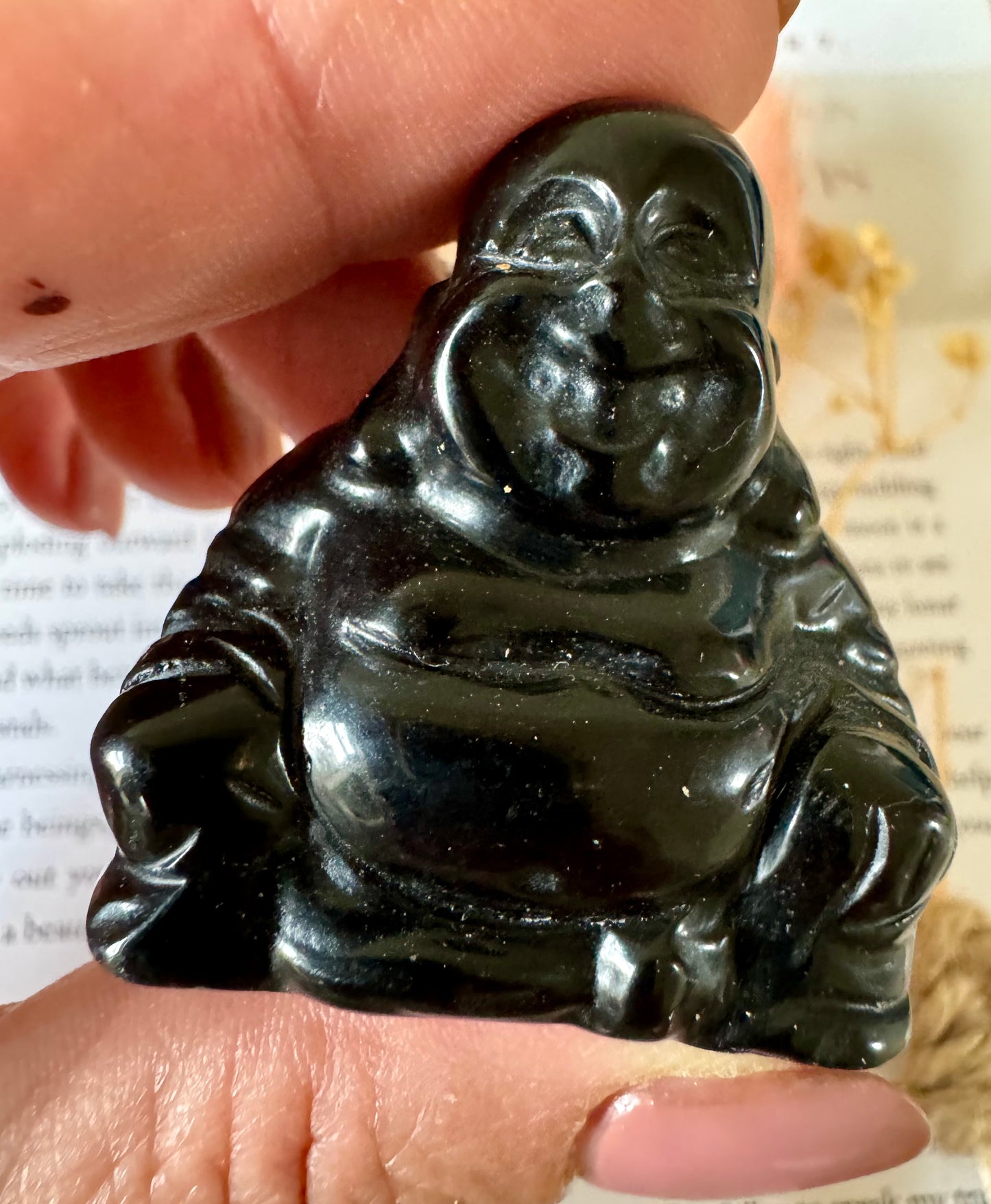 Black Obsidian Buddha