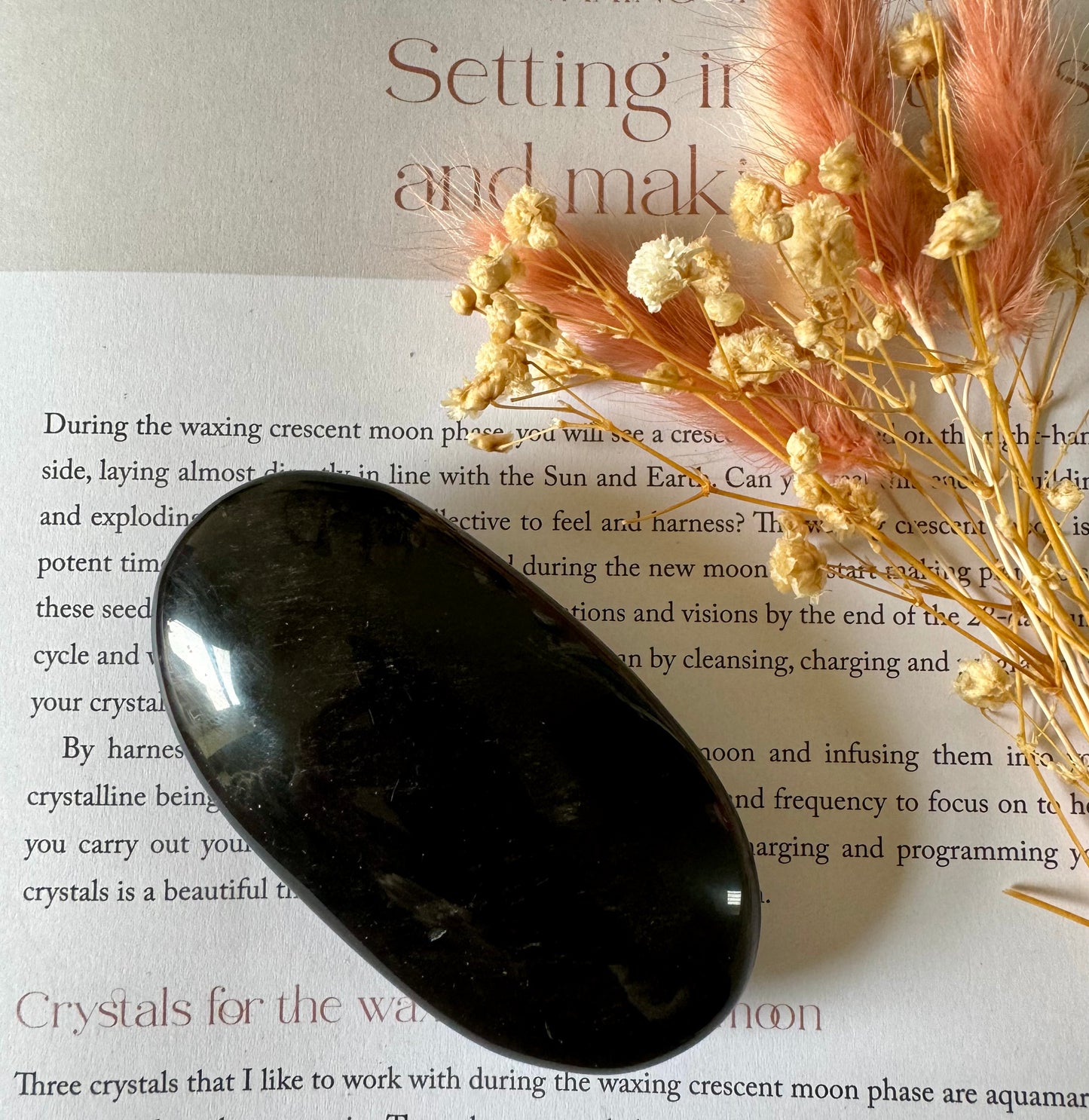 Black Obsidian Palmstone