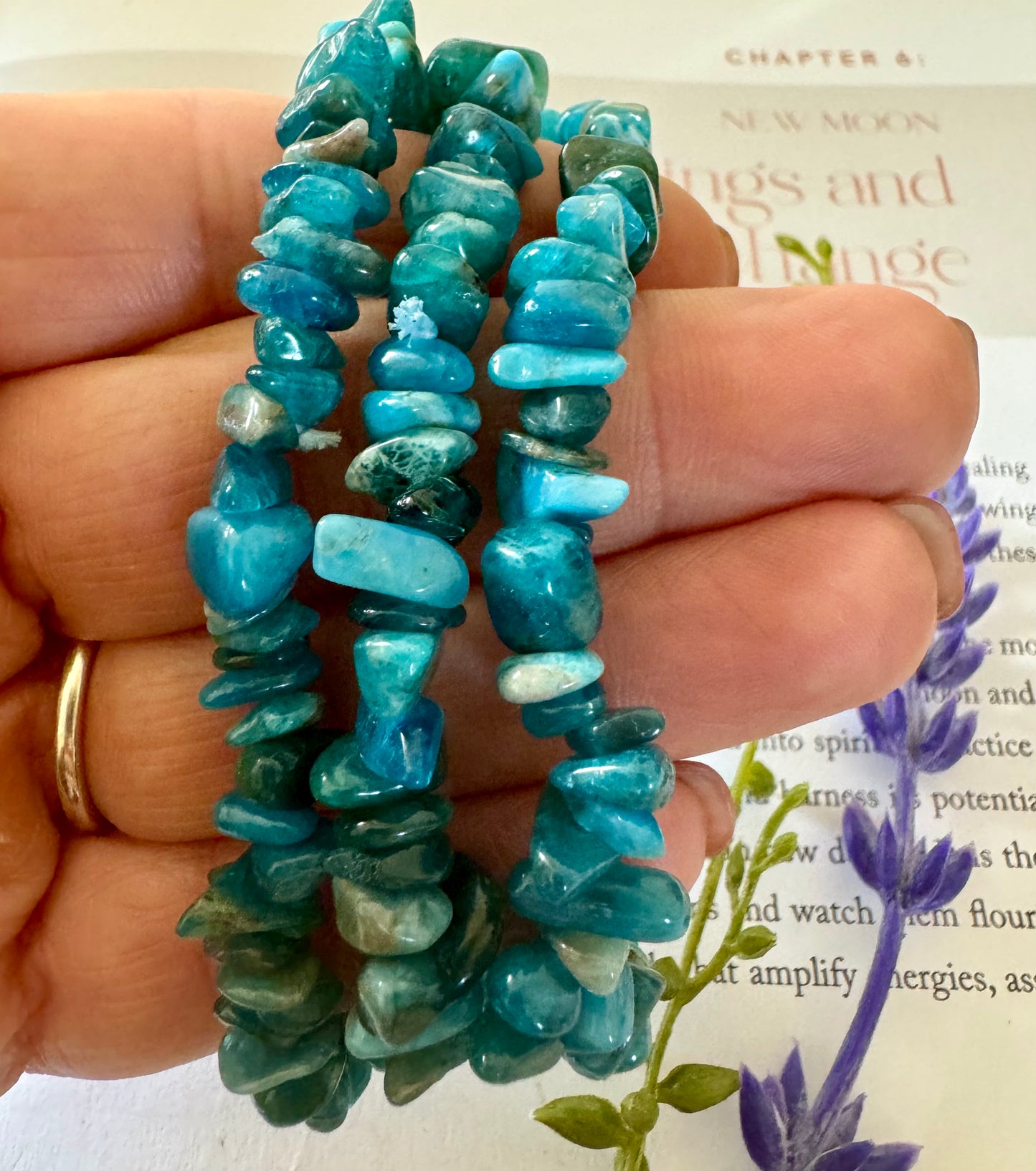 Blue Apatite Chip Bracelet