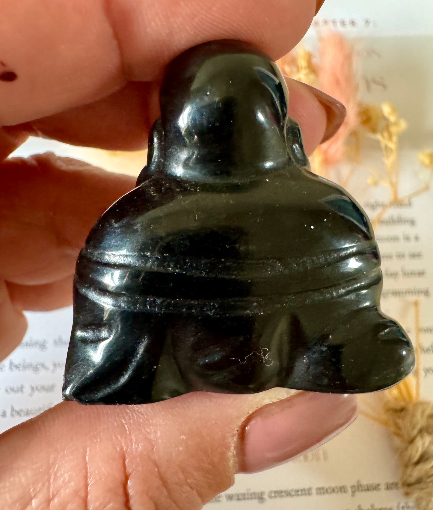 Black Obsidian Buddha