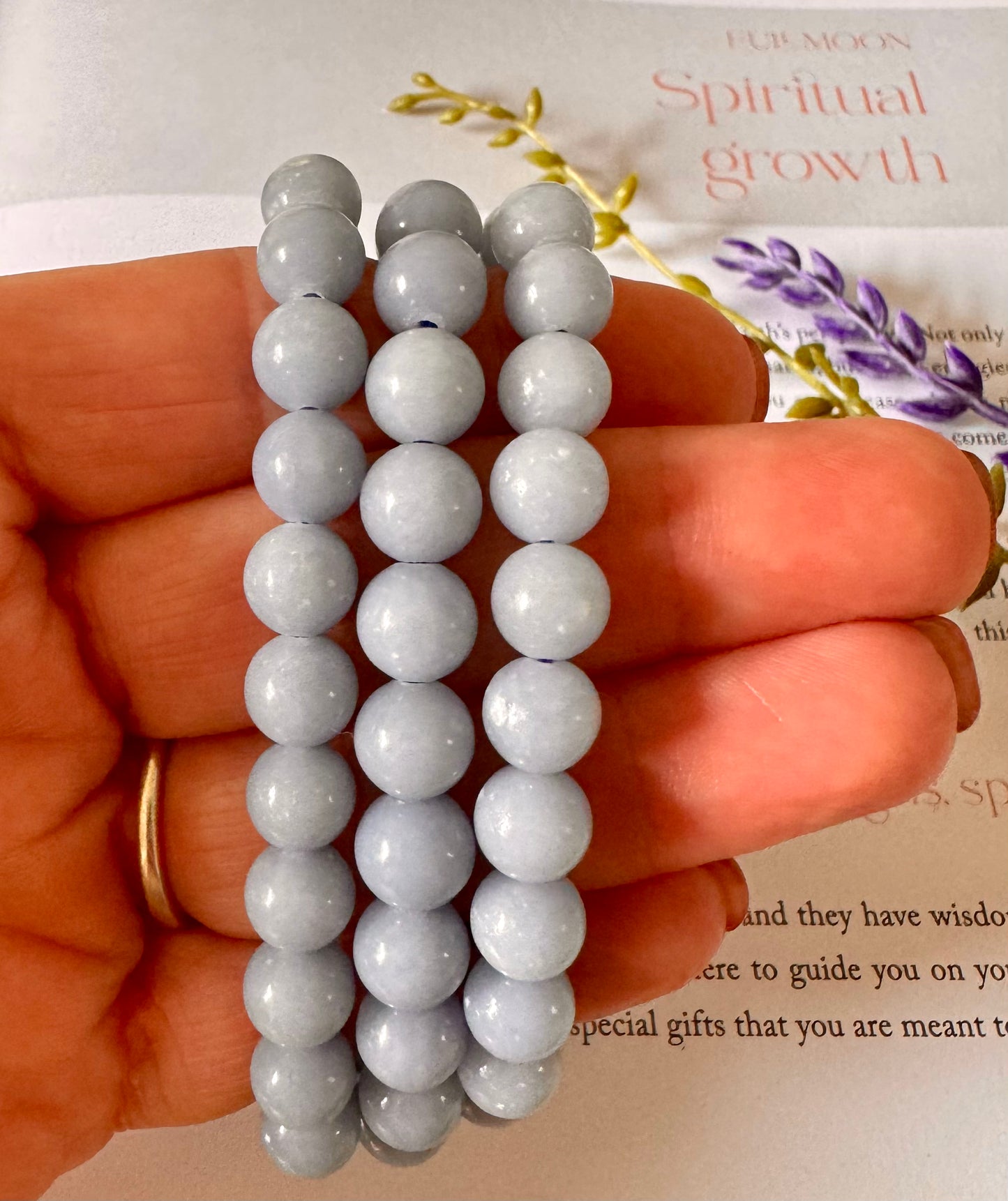 Angelite Beaded Bracelet