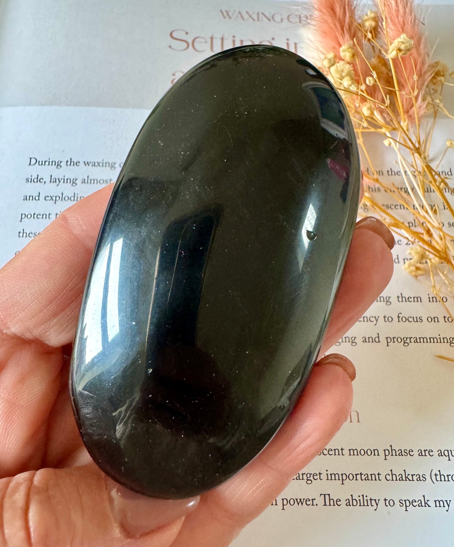 Black Obsidian Palmstone