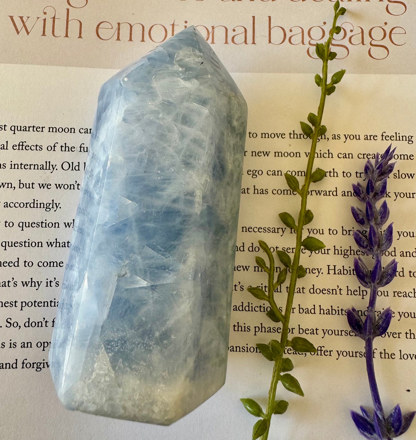 Blue Calcite Point 1