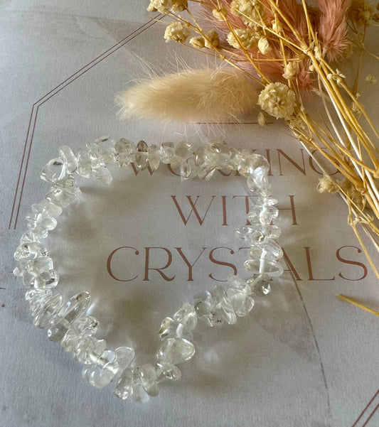 Clear Quartz Chip Bracelet