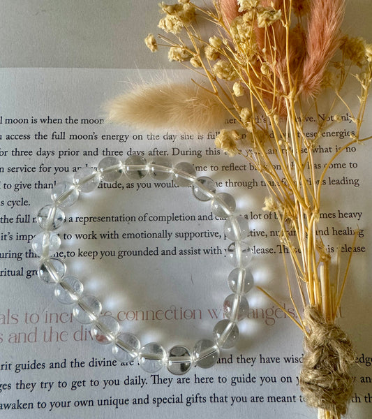 Clear Quartz Beaded Bracelet