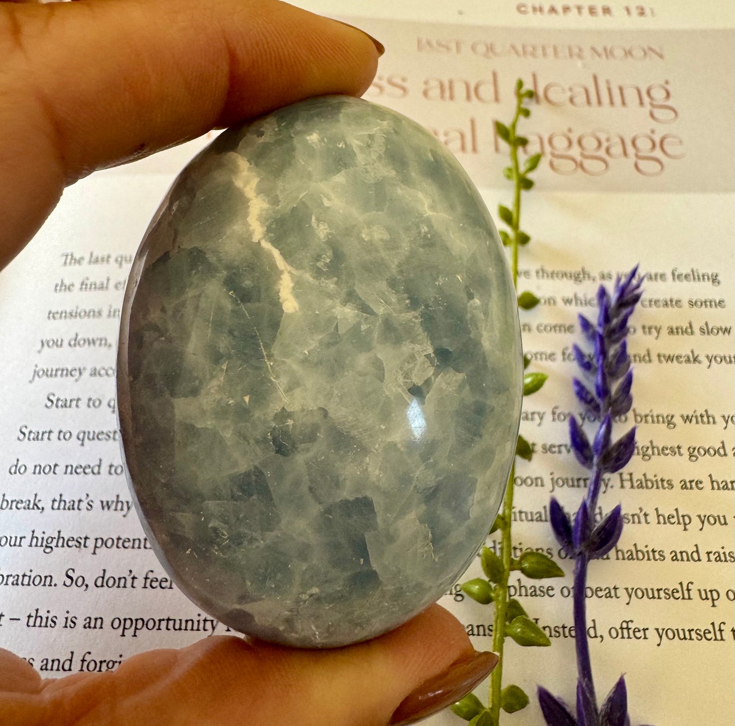 Blue Calcite Palmstone