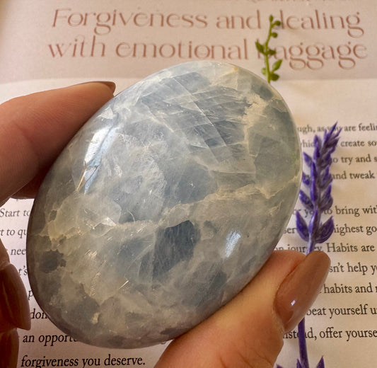 Blue Calcite Palmstone