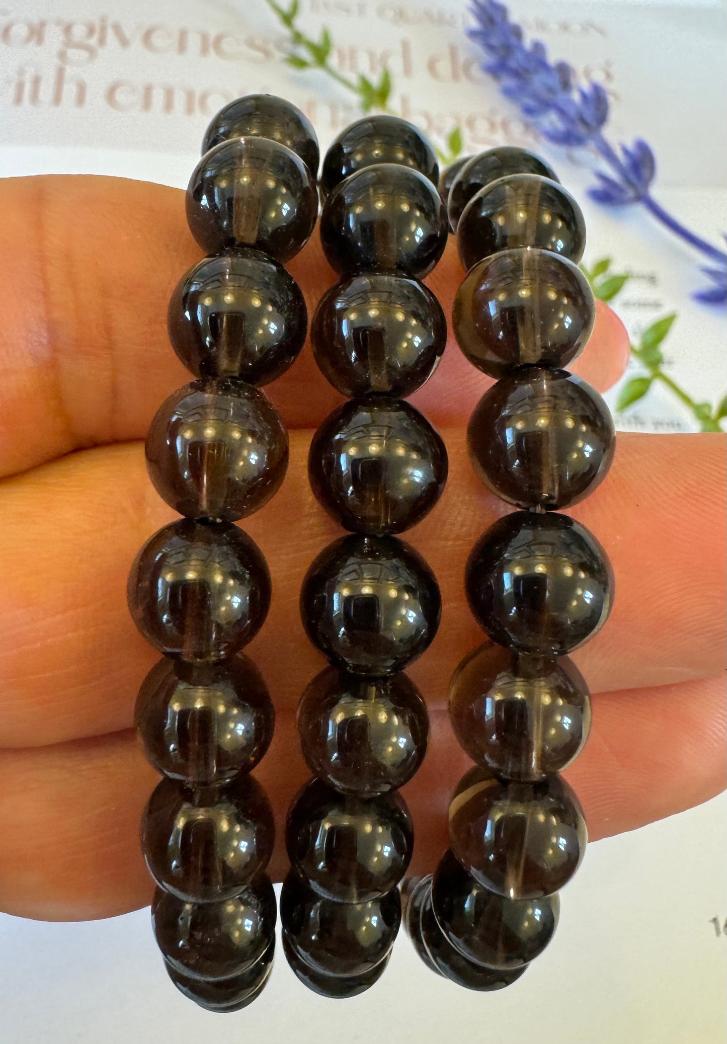 Smokey Quartz Bead Bracelet