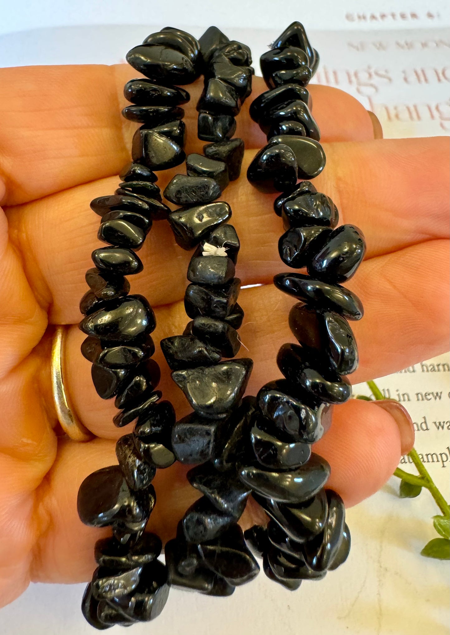 Black Tourmaline Chip Bracelet