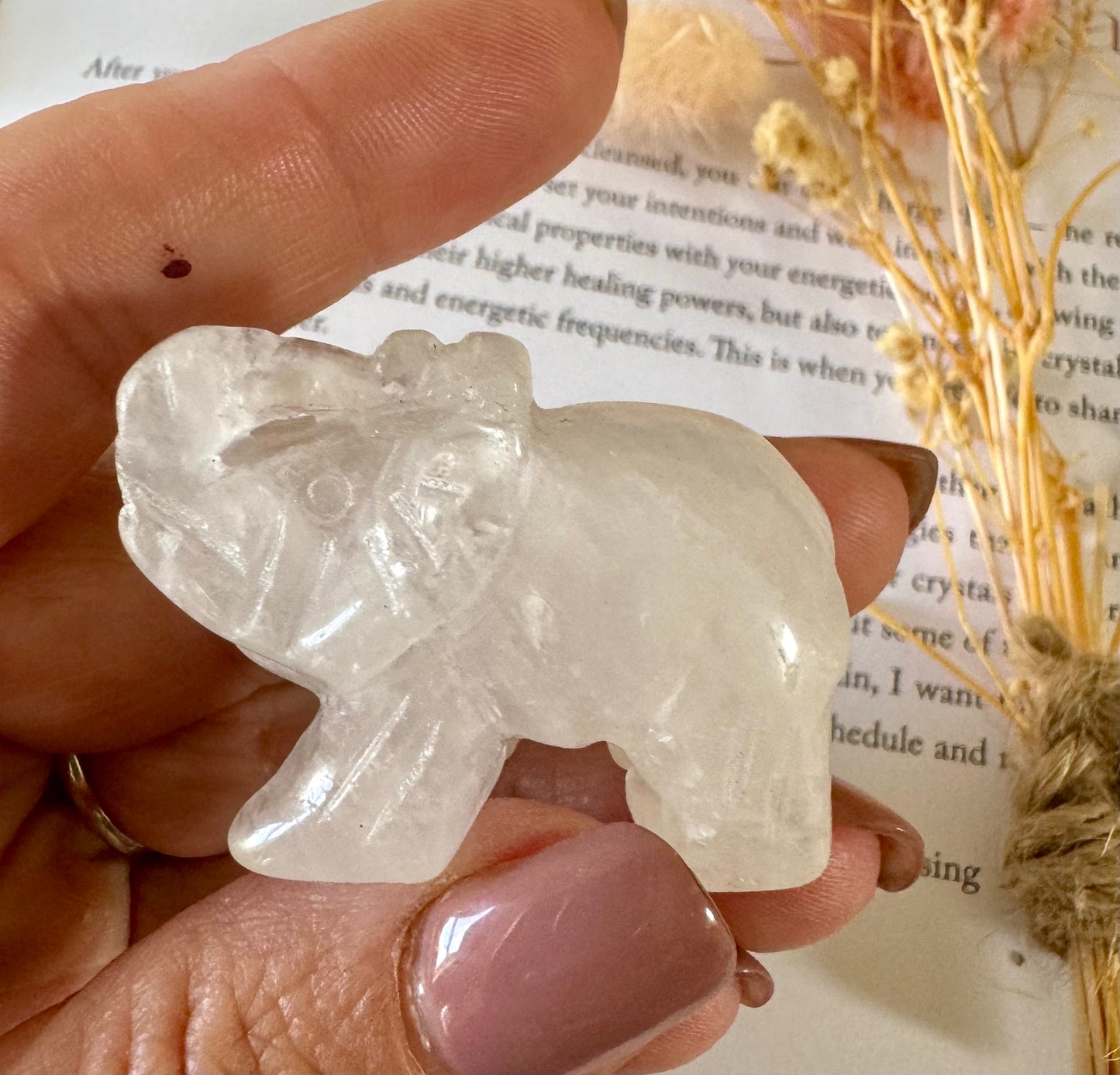 Clear Quartz Elephant