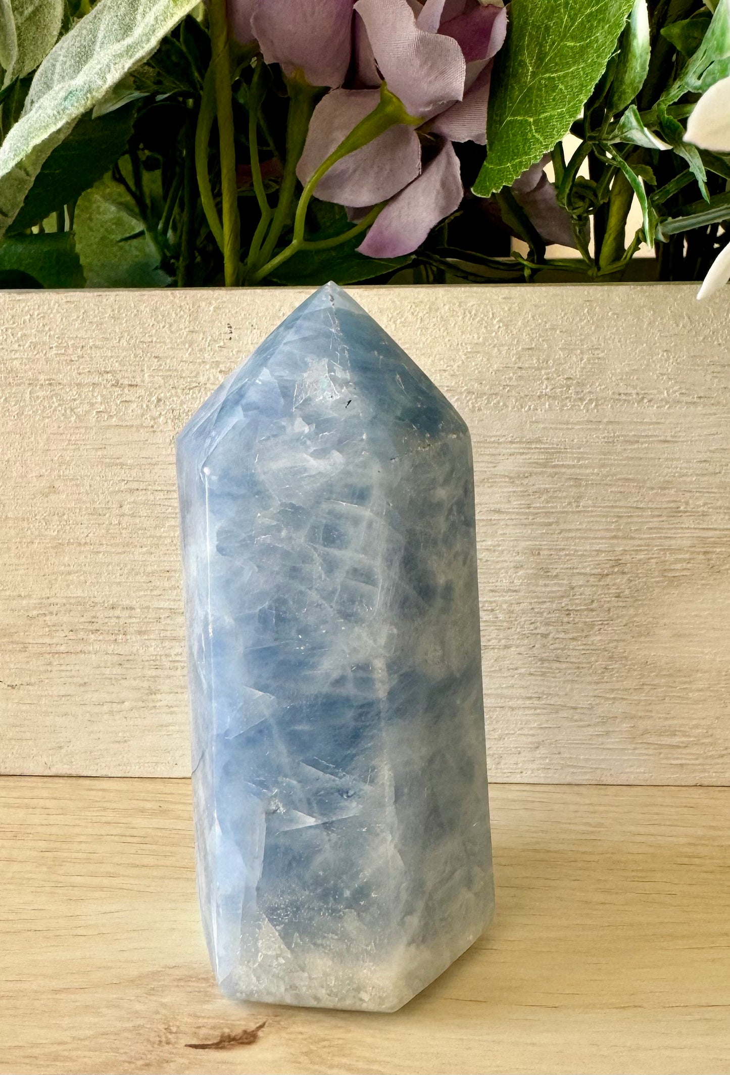 Blue Calcite Point 1