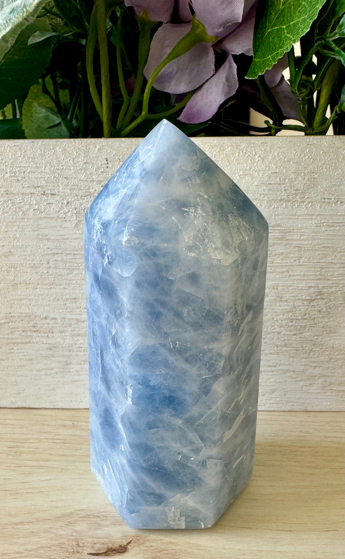 Blue Calcite Point 1