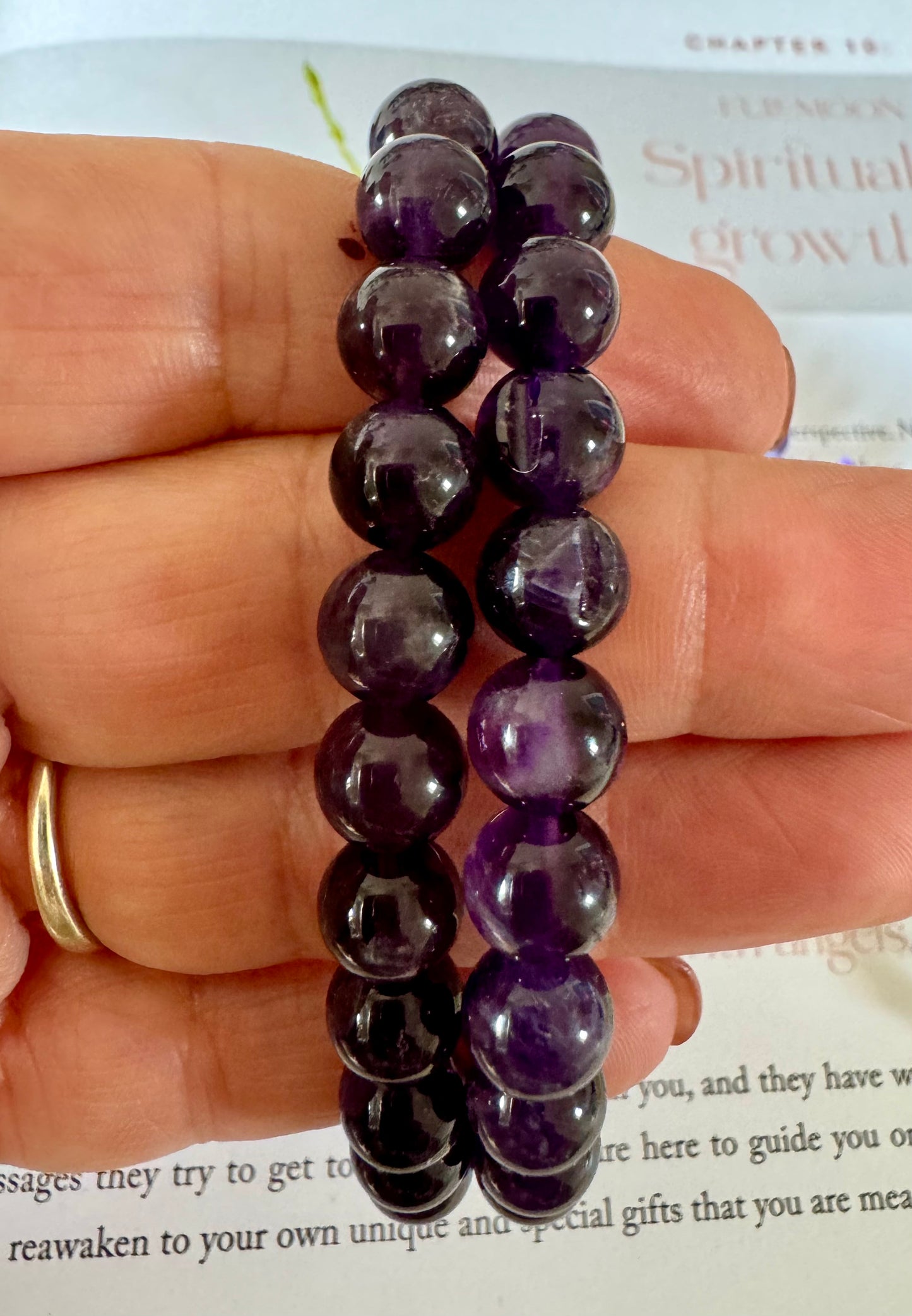 Amethyst Beaded Bracelet