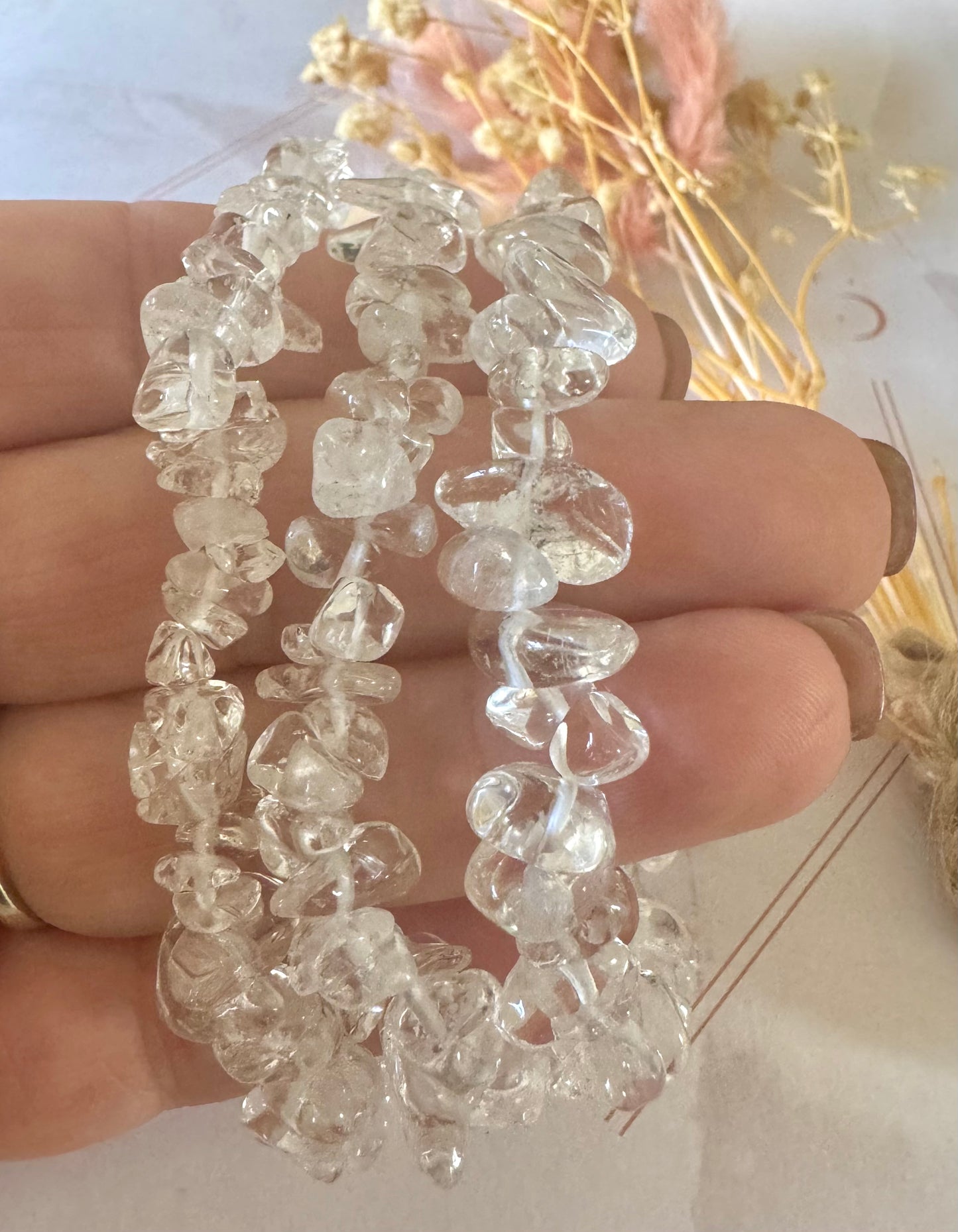 Clear Quartz Chip Bracelet