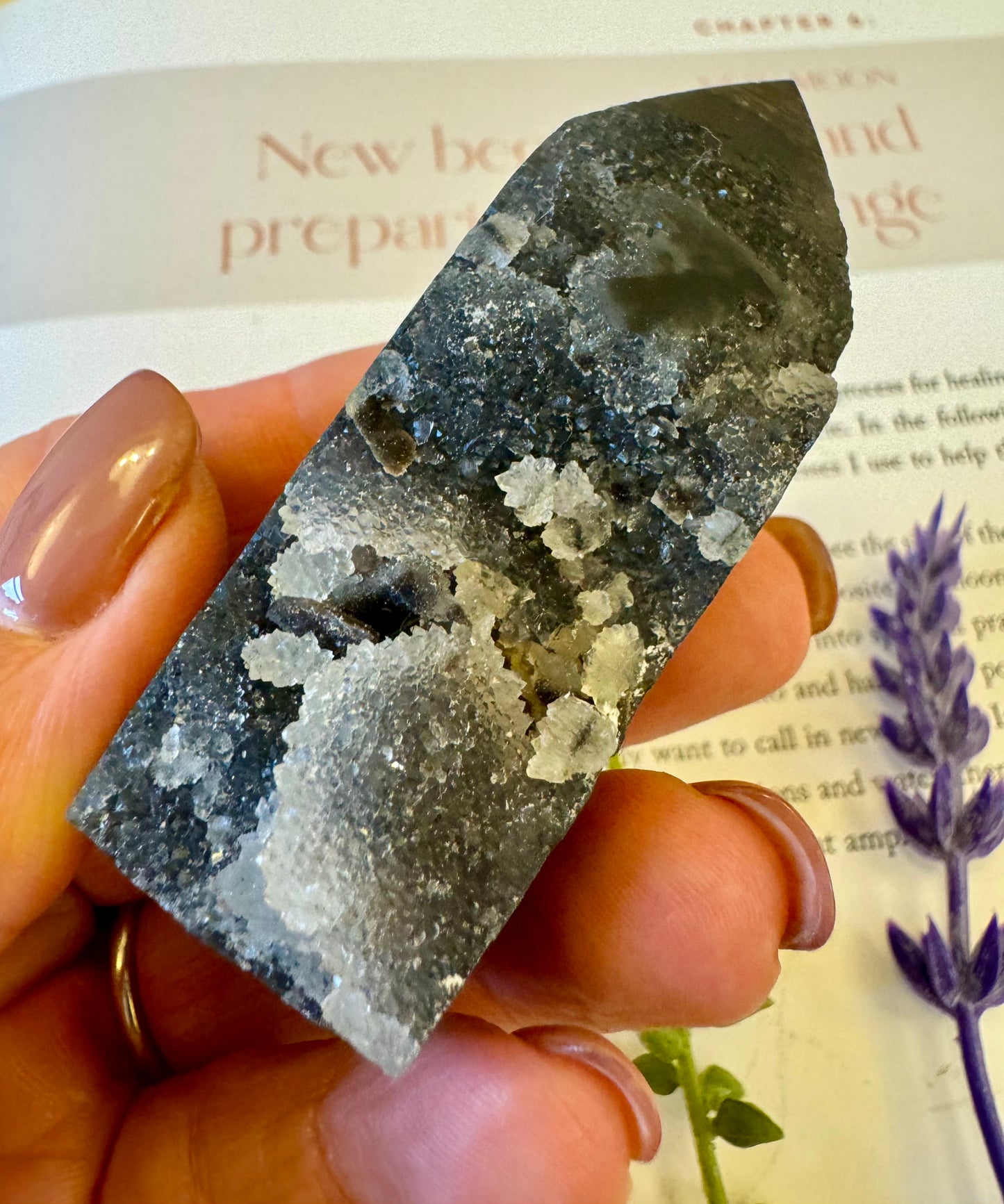 Black Sphalerite Druzy Point 2