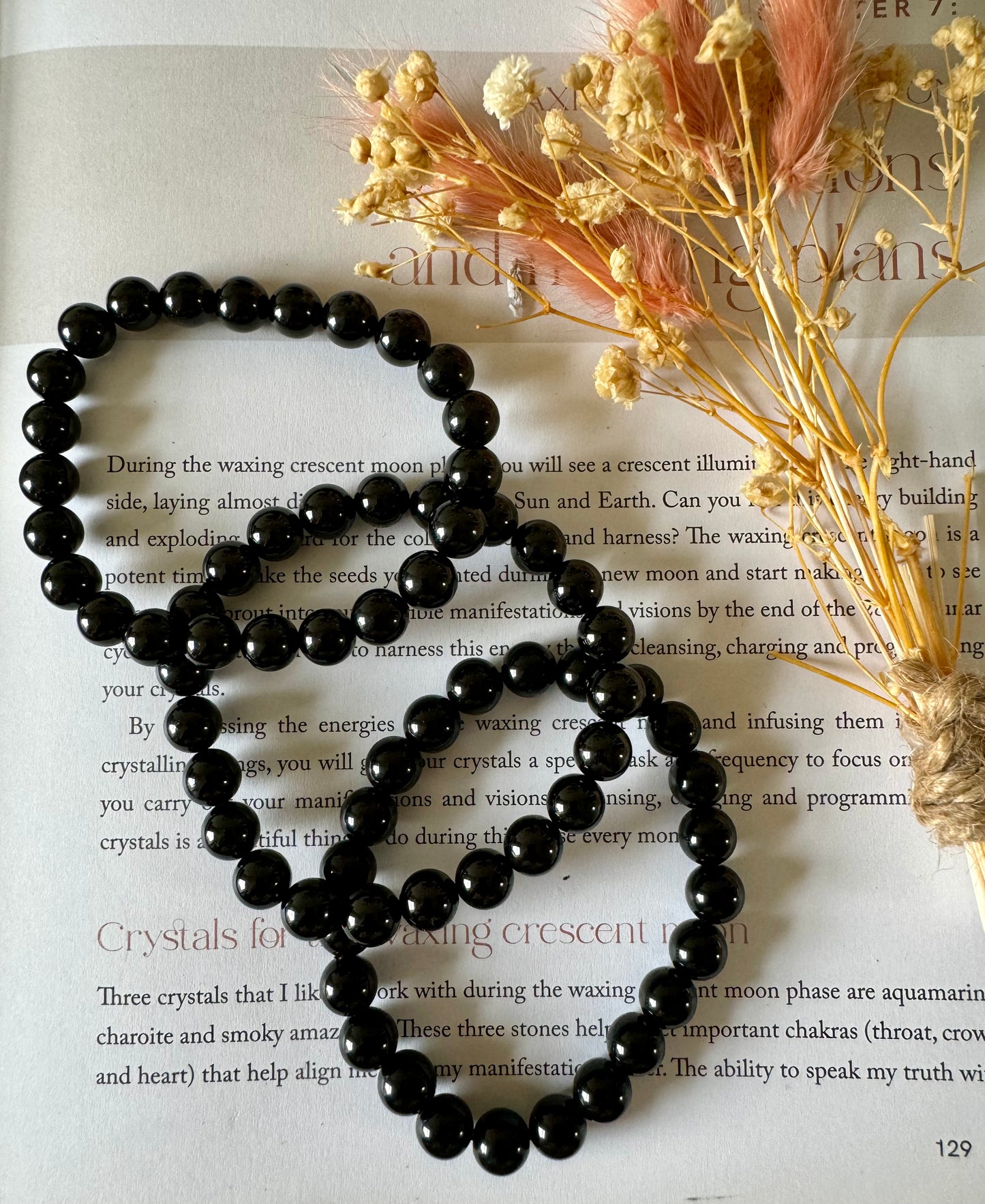 Black Obsidian Beaded Bracelet