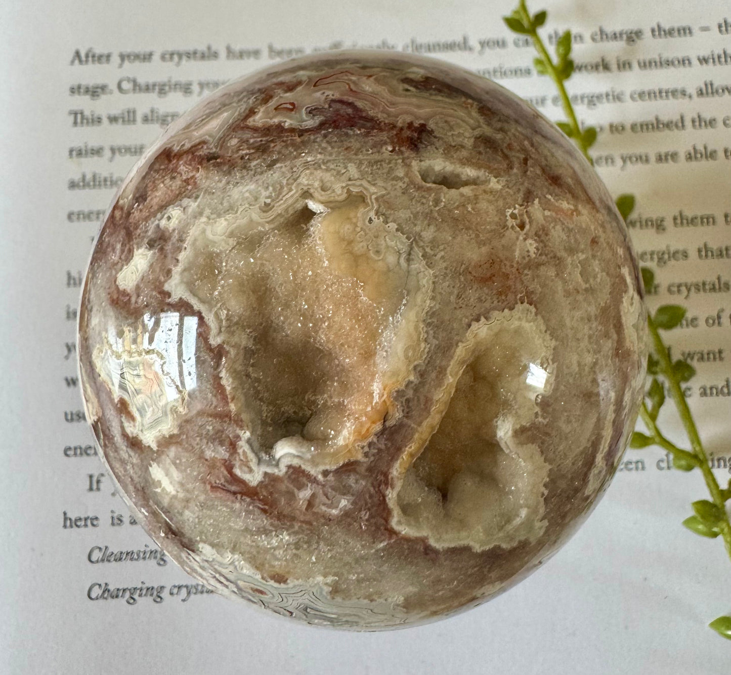 Crazy Lace Agate Druzy Sphere