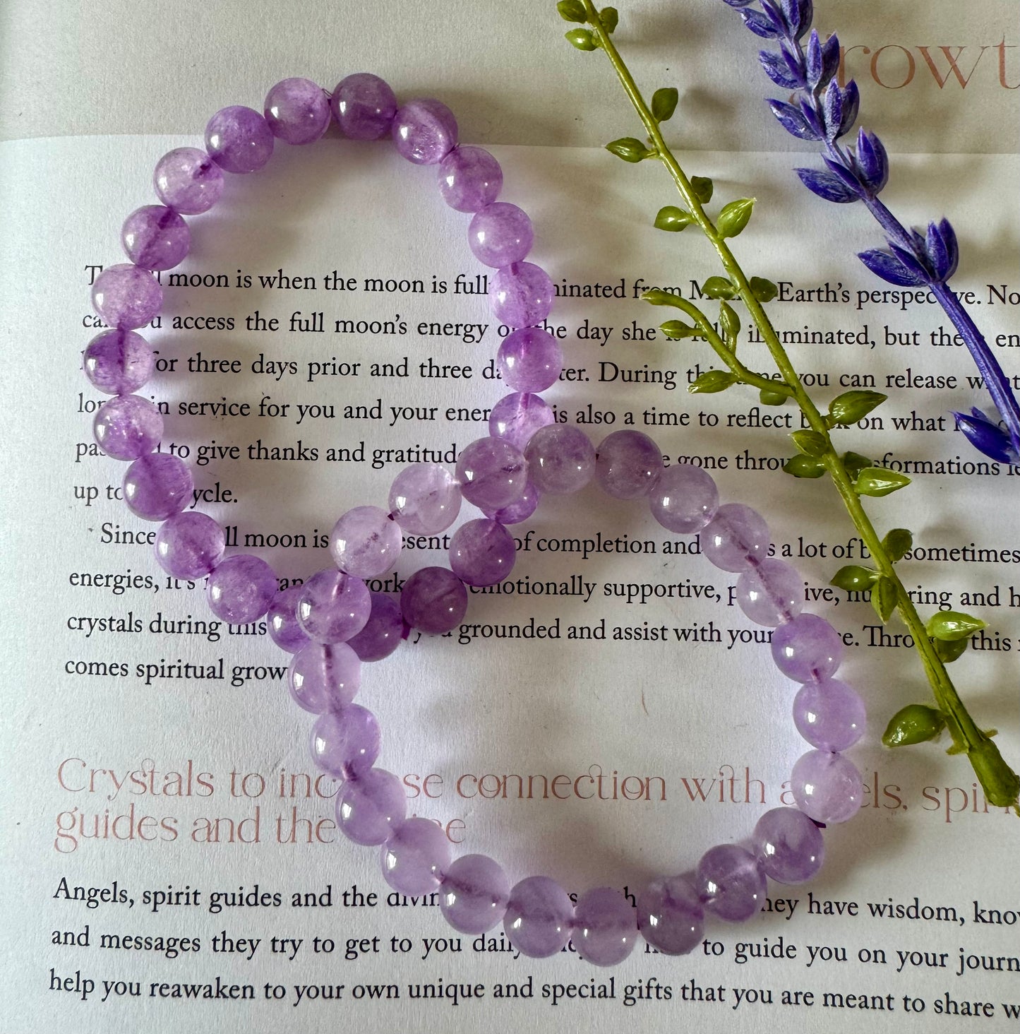 Lavender Amethyst Beaded Bracelet