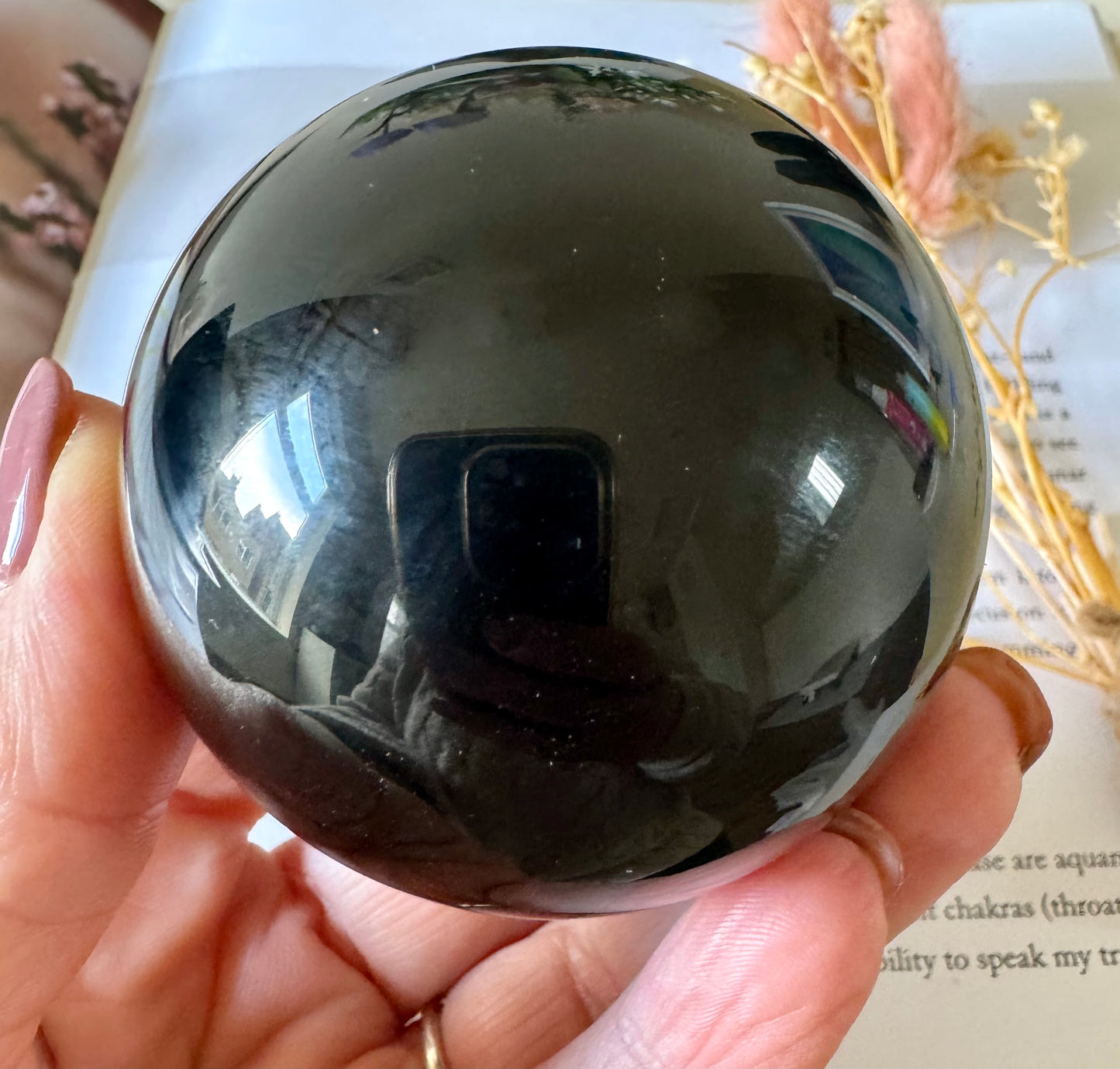 Black Obsidian Sphere