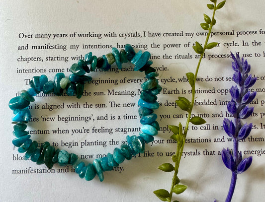 Blue Apatite Chip Bracelet